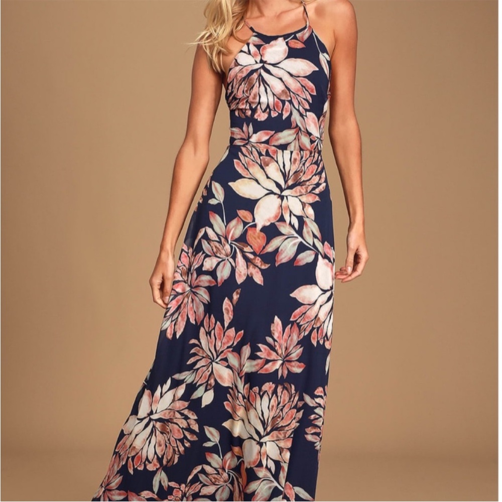 Lulus floral print maxi dress